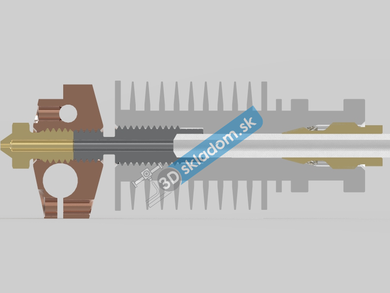 Hotend V6 pre MK2/MK3 čierny elox - CZ výroba