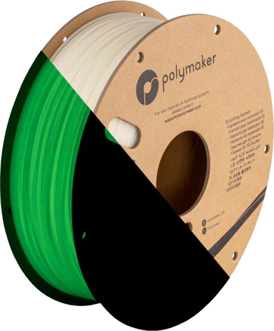 Filament POLYMAKER / PolyLite PLA / SVIETIACI V TME ZELENÝ / 1,75mm / 1 kg