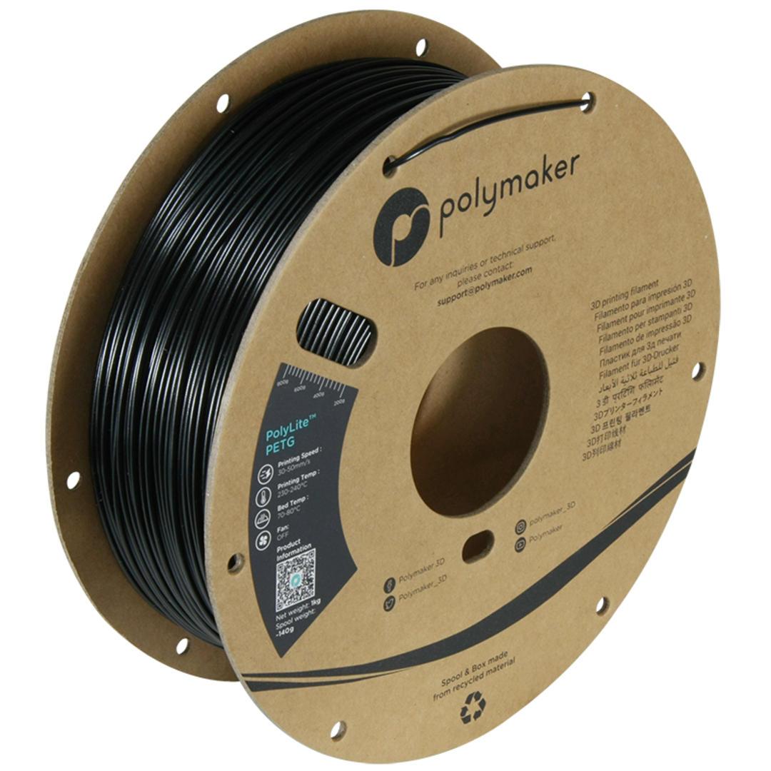 Filament POLYMAKER / PETG POLYLITE / ČIERNA / 1,75mm / 1 kg