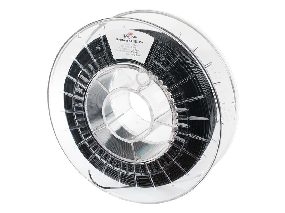 Filament SPECTRUM / S-FLEX 90A / DEEP BLACK / 1,75mm / 0,5 kg