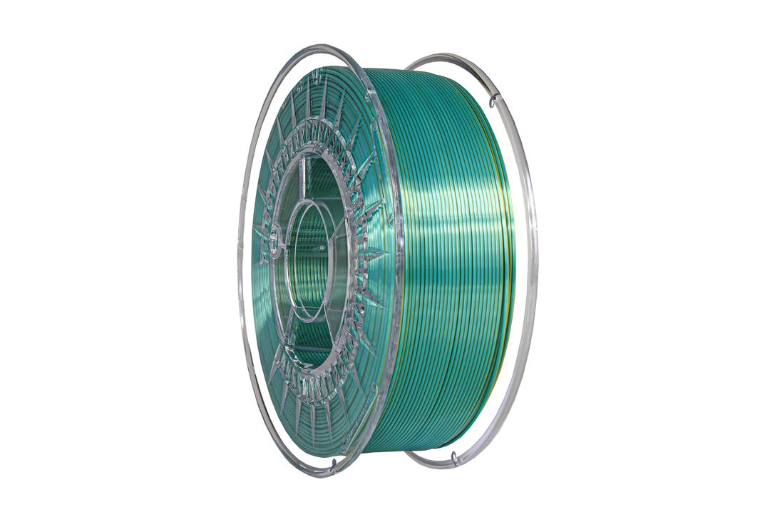 Filament DEVIL DESIGN / PLA SILK DUAL / ZELENÁ-ZLATÁ / 1,75mm / 1 kg