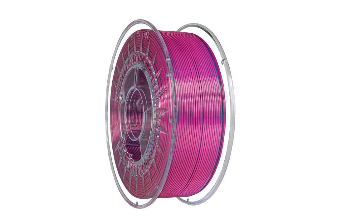 Filament DEVIL DESIGN / PLA SILK DUAL / RUŽOVÁ-ZELENÁ / 1,75mm / 1 kg
