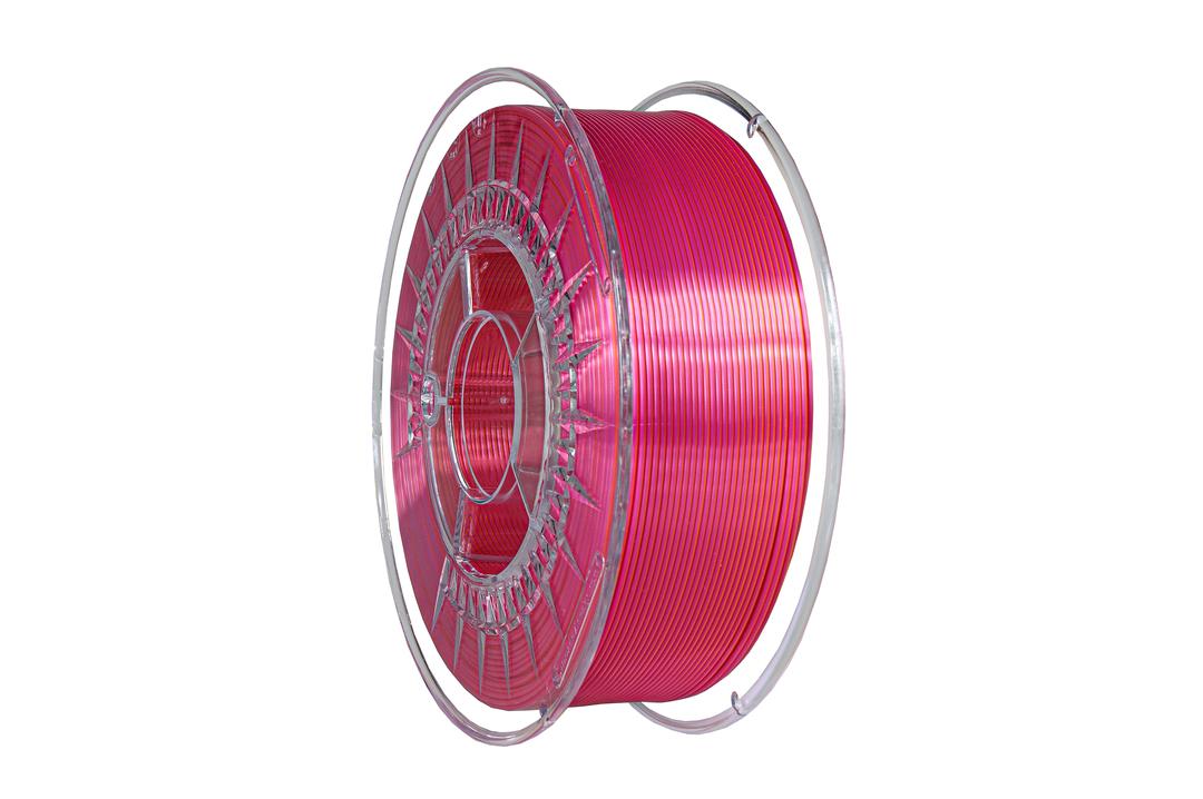 Filament DEVIL DESIGN / PLA SILK DUAL / RUŽOVÁ-ORANŽOVÁ / 1,75mm / 1 kg