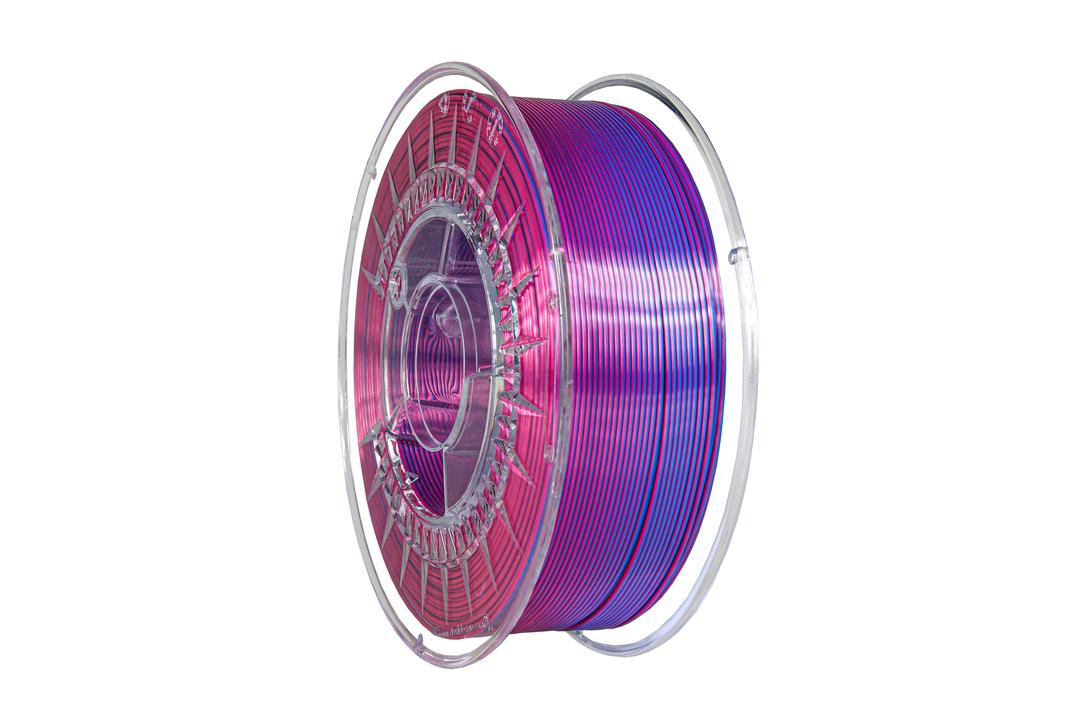 Filament DEVIL DESIGN / PLA SILK DUAL / RUŽOVÁ-MODRÁ / 1,75mm / 1 kg