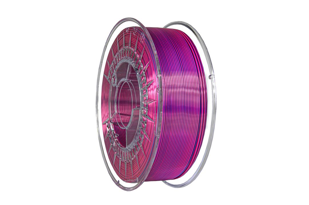 Filament DEVIL DESIGN / PLA SILK DUAL / RUŽOVÁ-FIALOVÁ / 1,75mm / 1 kg