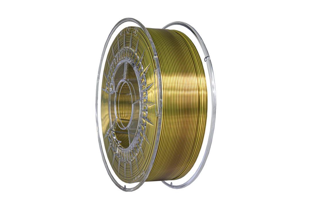Filament DEVIL DESIGN / PLA SILK DUAL / ZLATÁ-HNEDÁ / 1,75mm / 1 kg