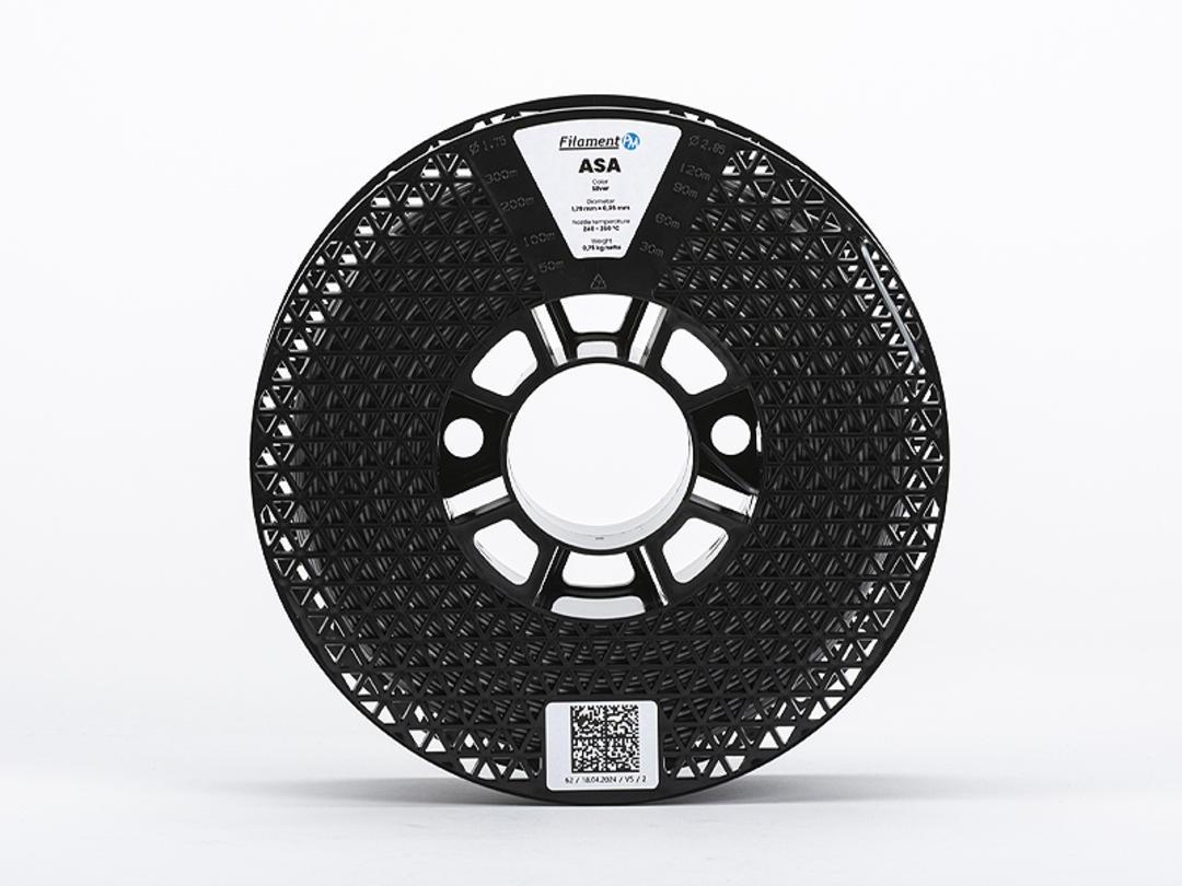 Filament FILAMENT-PM / ASA / STRIEBORNÁ / 1,75mm / 0,75 kg