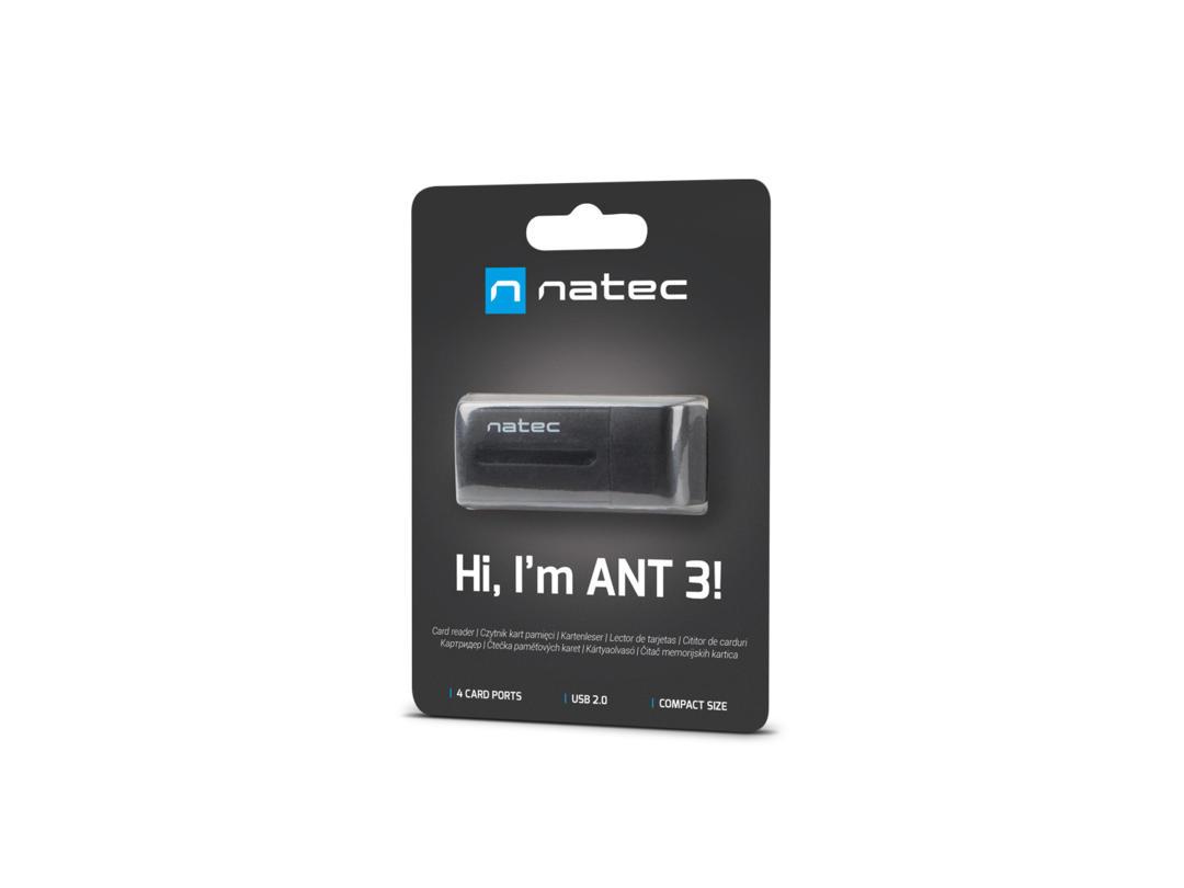 NATEC MINI ANT Externá mini čítačka 4-slot