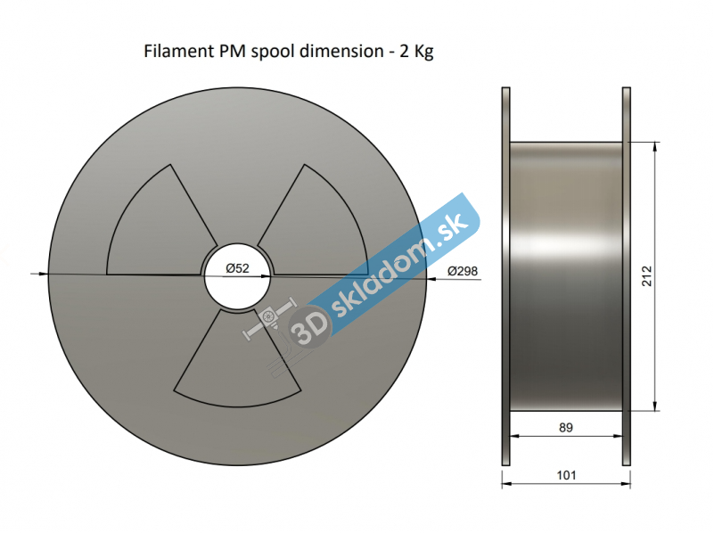 Filament FILAMENT-PM / PLA / RUŽOVÁ / 1,75mm / 2 kg