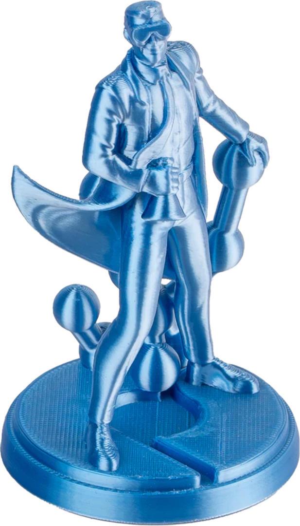 Filament POLYMAKER / PolyLite SILK PLA / STRIEBORNÁ-MODRÁ / 1,75mm / 1 kg