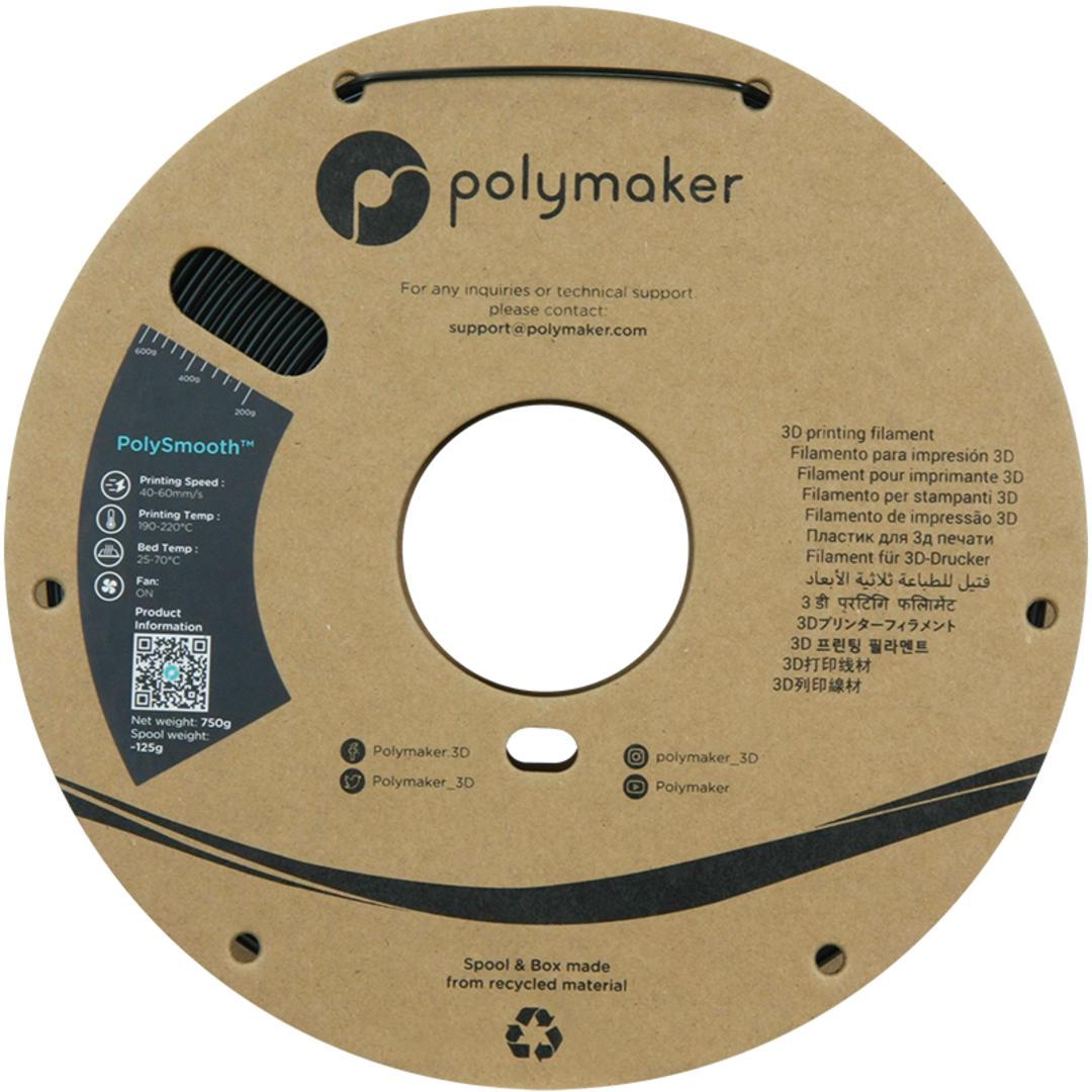 Filament POLYMAKER / POLYSMOOTH PVB / ČIERNA / 1,75mm / 0,75 kg