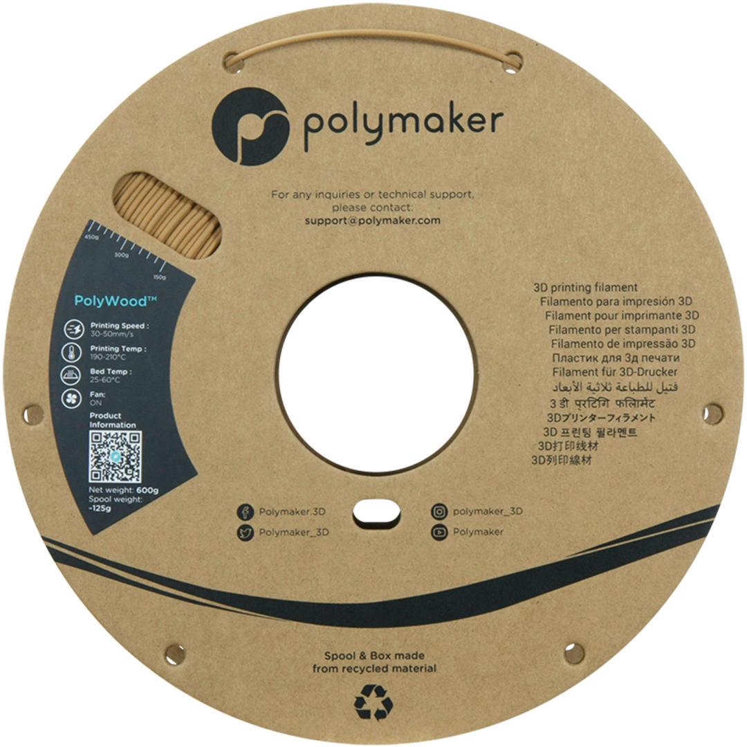 Filament POLYMAKER / PLA / POLYWOOD / 1,75mm / 0,6 kg