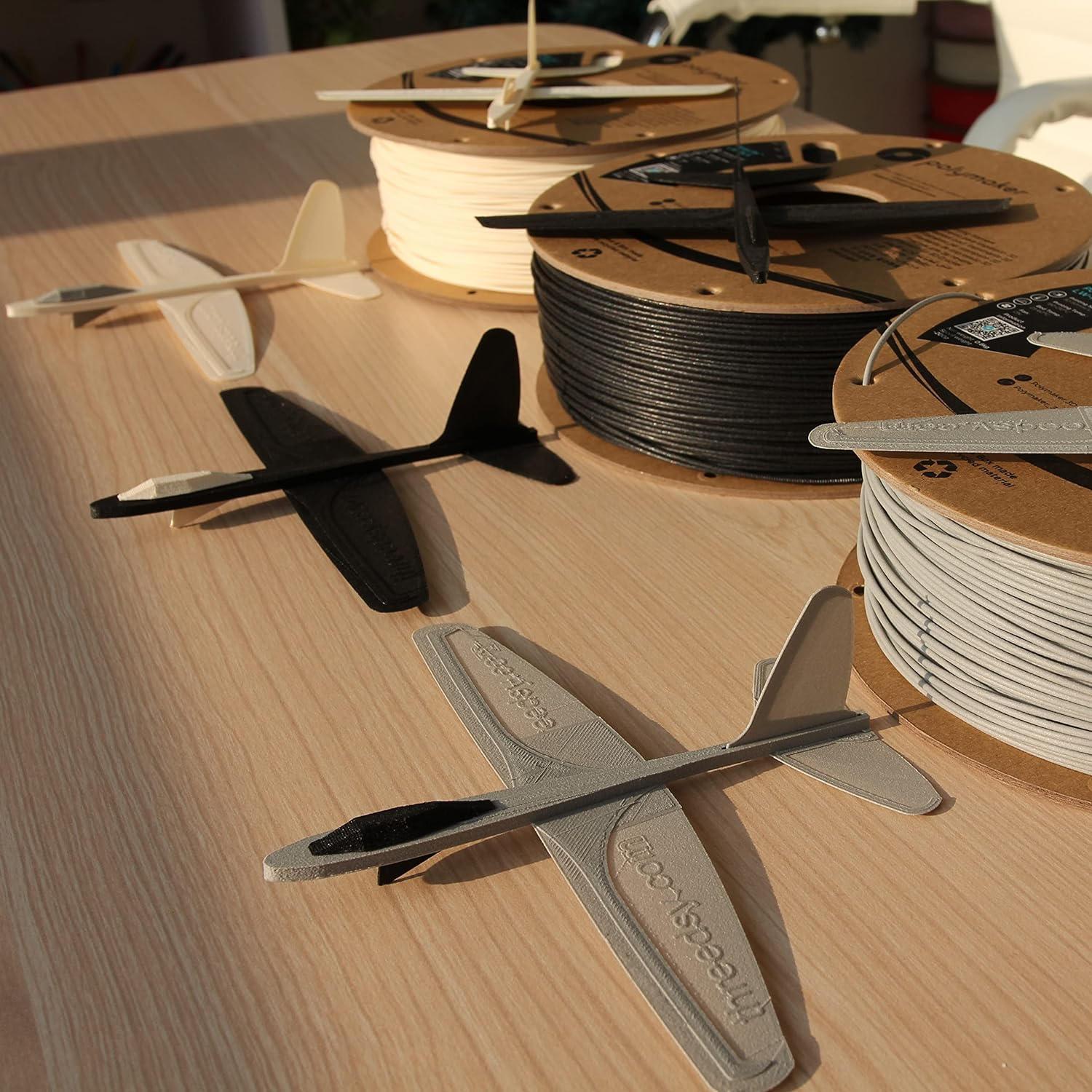 Filament POLYMAKER / PolyLite LW-PLA / ČIERNA / 1,75mm / 0,8 kg