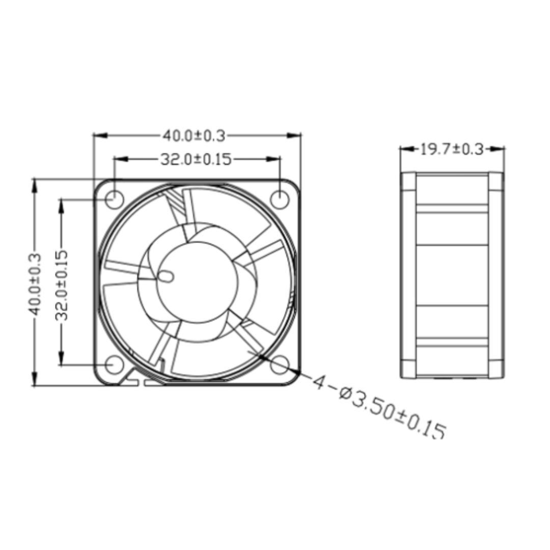 VENTILÁTOR 4020 12V