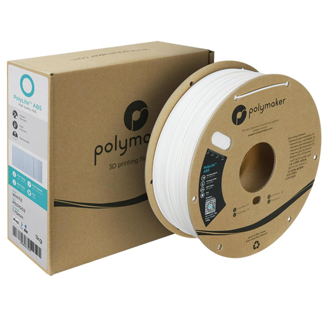 Filament POLYMAKER / ABS POLYLITE / BIELA / 1,75mm / 1 kg