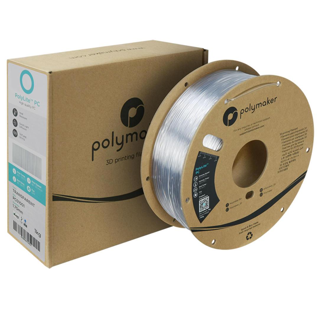 Filament POLYMAKER / PC POLYLITE / TRANSPARENT / 1,75mm / 1 kg