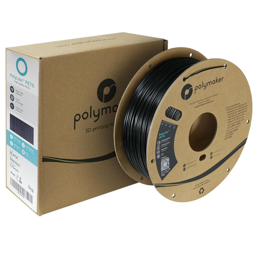 Filament POLYMAKER / PETG POLYLITE / ČIERNA / 1,75mm / 1 kg