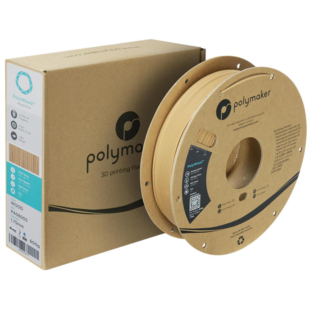 Filament POLYMAKER / PLA / POLYWOOD / 1,75mm / 0,6 kg