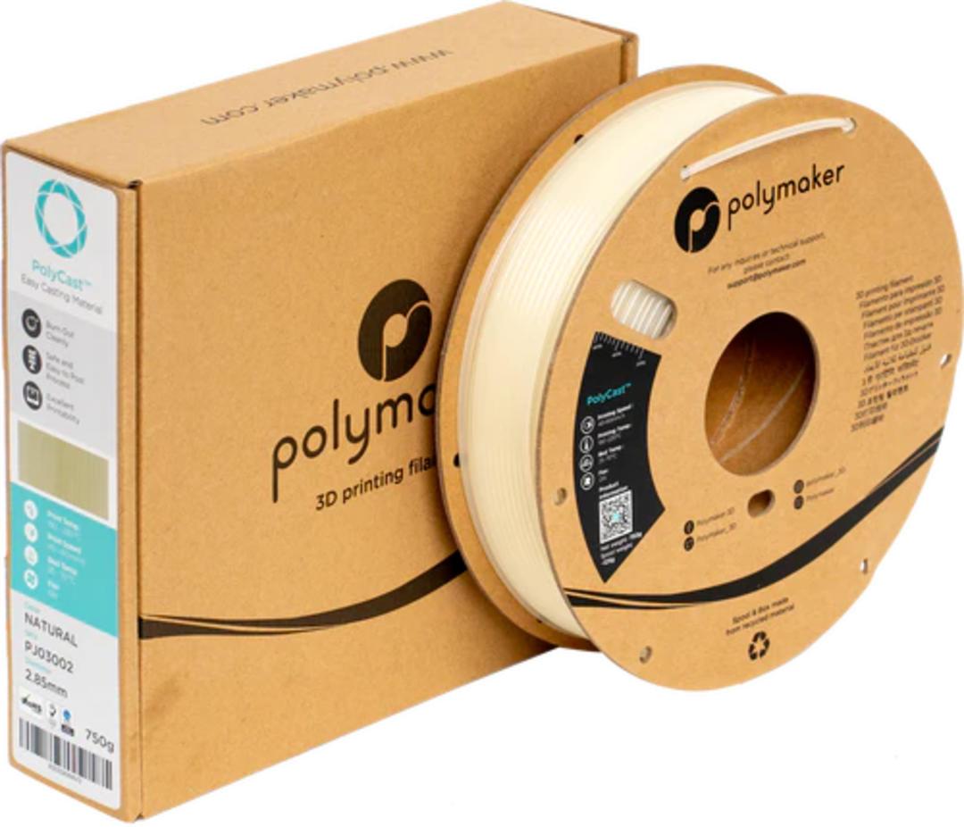 Filament POLYMAKER / PolyCast PVB / VOSKOVÝ FILAMENT NATURAL / 1,75mm / 0,75 kg