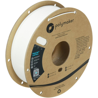 Filament POLYMAKER / PolyLite LW-PLA / Biela / 1,75mm / 0,8 kg