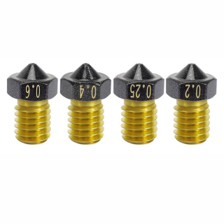 Mosadzná tryska E3D M6 - 0,25mm / 1,75mm - PTFE povrch