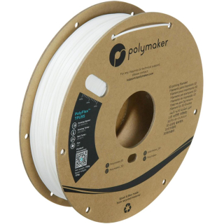 Filament POLYMAKER / POLYFLEX TPU 95A / BIELA / 1,75mm / 0,75 kg