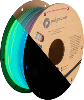 Filament POLYMAKER / PolyLite PLA / SVIETIACI V TME DÚHOVÝ / 1,75mm / 1 kg