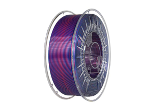 Filament DEVIL DESIGN / PLA SILK DUAL / ČERVENÁ-FIALOVÁ / 1,75mm / 1 kg