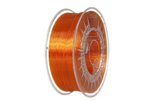 Filament DEVIL DESIGN / PETG / SVETLÁ ORANŽOVÁ TRANSAPRENT / 1,75mm / 1 kg
