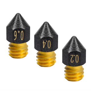 Mosadzná tryska MK8 M6 - 0,4mm / 1,75mm - PTFE povrch