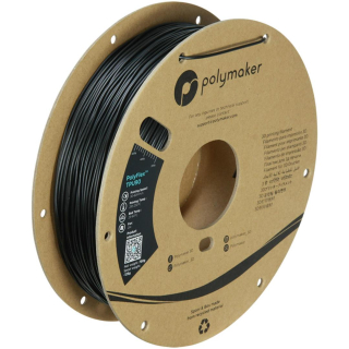 Filament POLYMAKER / POLYFLEX TPU 90A / ČIERNA / 1,75mm / 0,75 kg